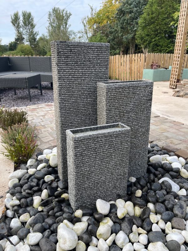 'Manhattan' Dawn or Dusk' Carved Real Granite Water Feature - Image 5