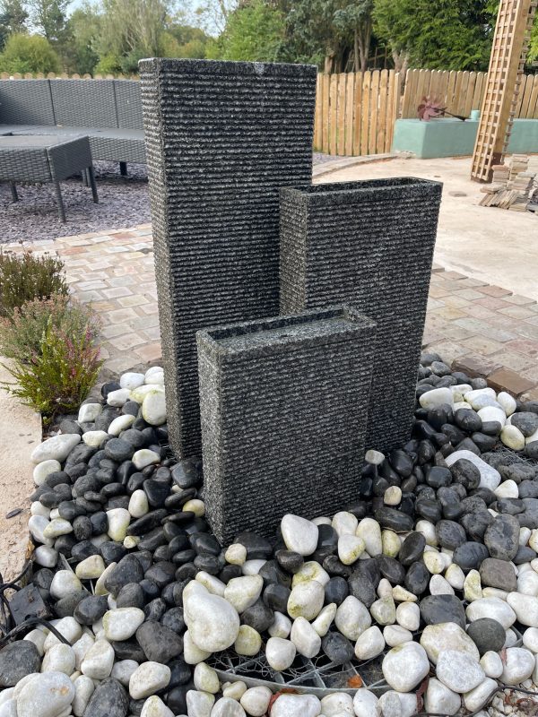 'Manhattan' Dawn or Dusk' Carved Real Granite Water Feature - Image 6
