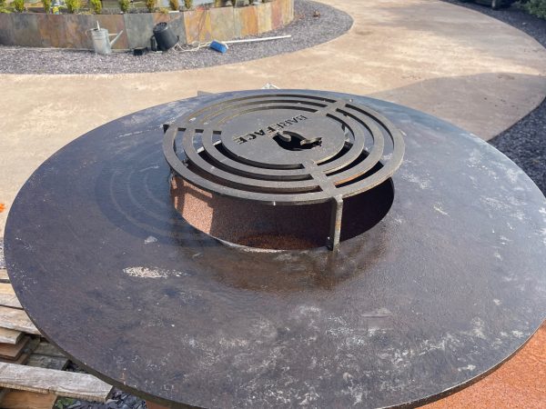 Corten Steel Rectangular Base BBQ Grill - Image 5