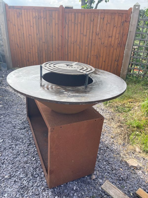 Corten Steel Rectangular Base BBQ Grill - Image 7