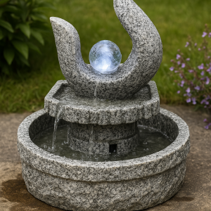 Carved Solid Granite Stone Water Fountain