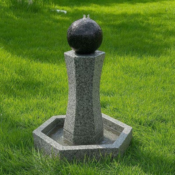 Chess piece style water feature